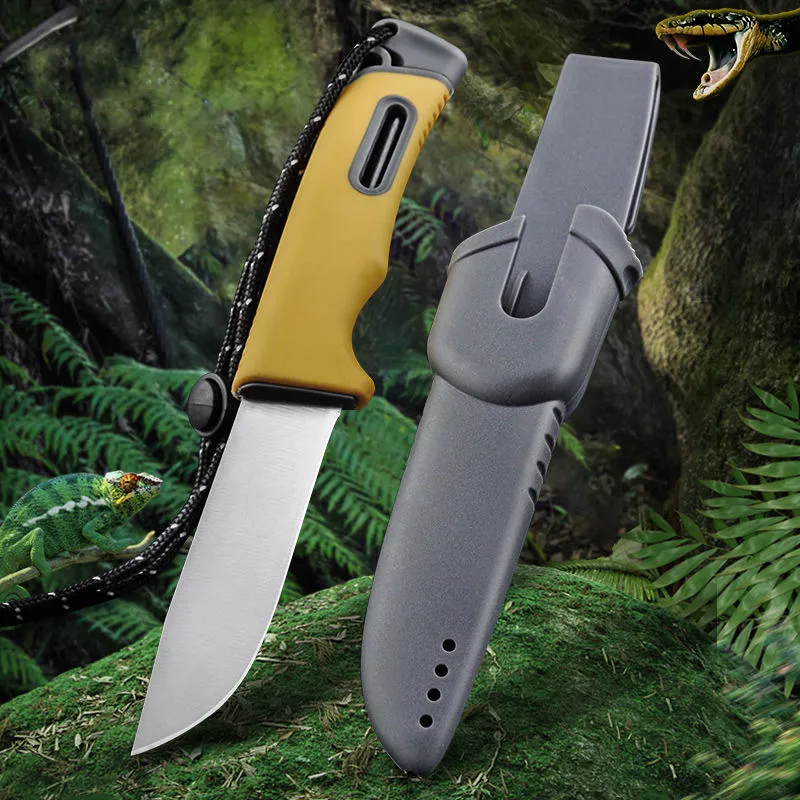 Outdoor Camping Straight Fixed Blade  Knife Mountaineering Multi Function Tactical Knife Survival Outdoor Hunting Knife