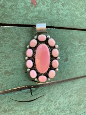 Pink Conch Shell Cluster pendant