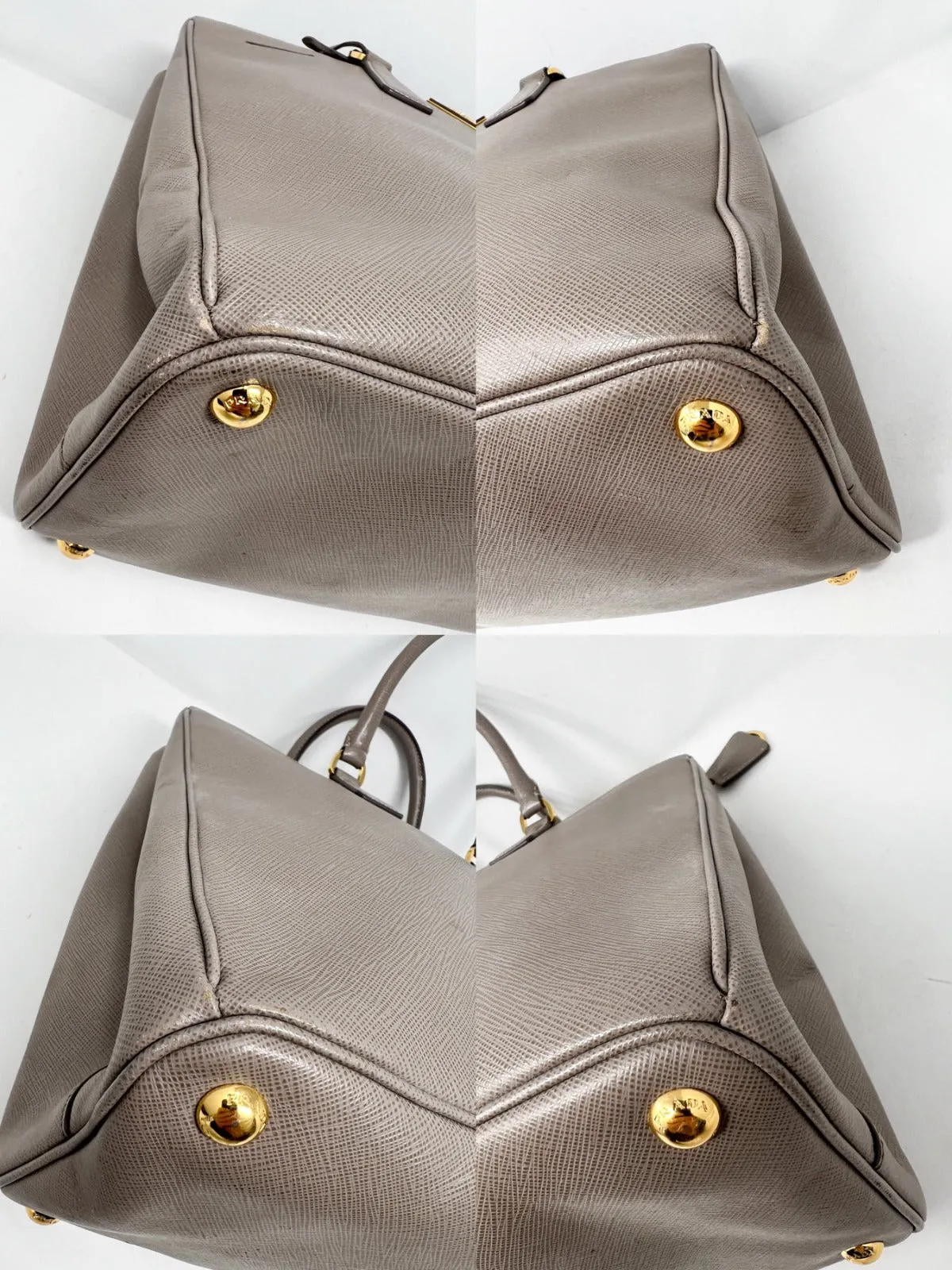 Prada Saffiano Double Zip Tote Bag