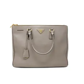 Prada Saffiano Double Zip Tote Bag