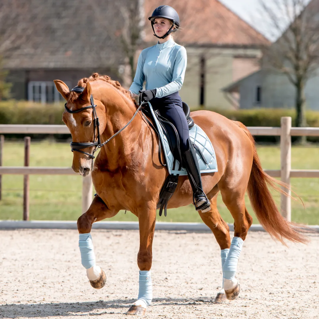 PS of Sweden Stone Blue Wave Dressage Saddle Pad