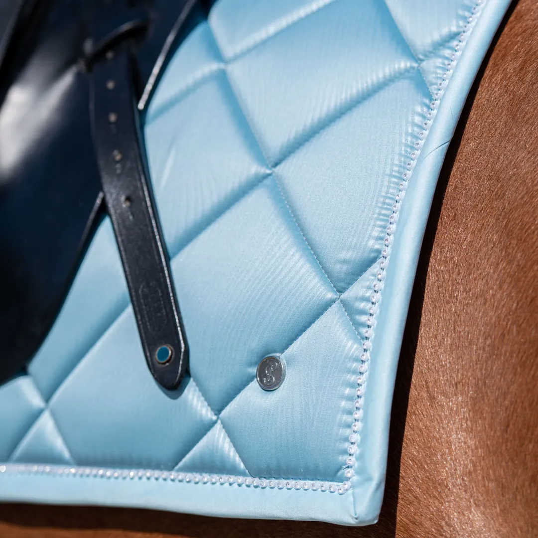 PS of Sweden Stone Blue Wave Dressage Saddle Pad