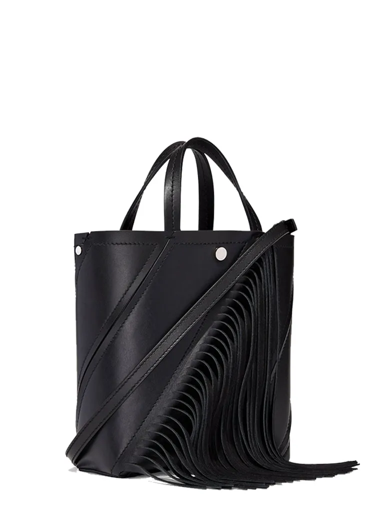 PS Small Hex Tote Fringe, Black