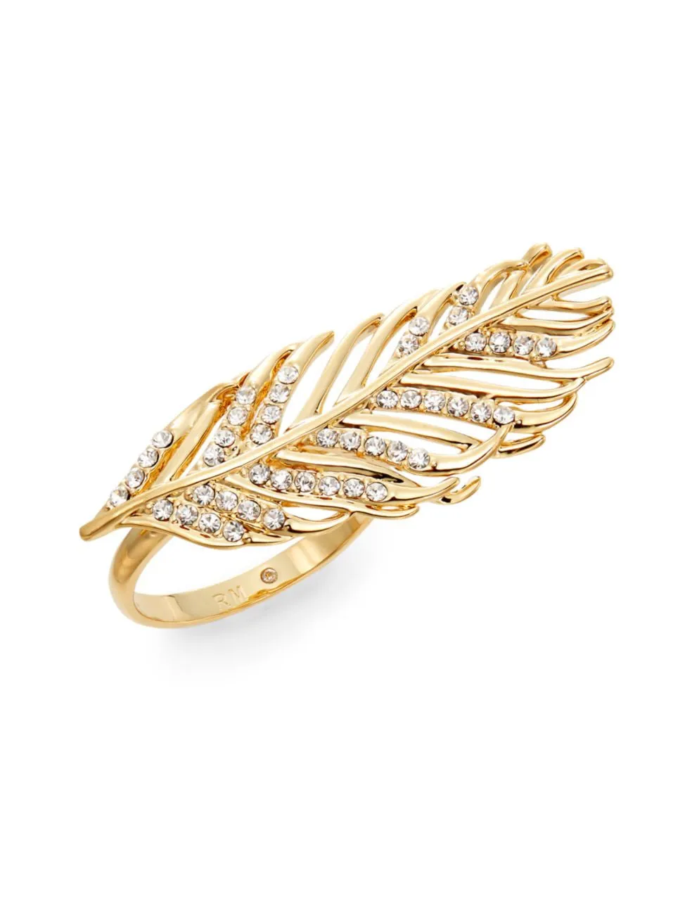 Rebecca Minkoff Feather Ring/Goldtone