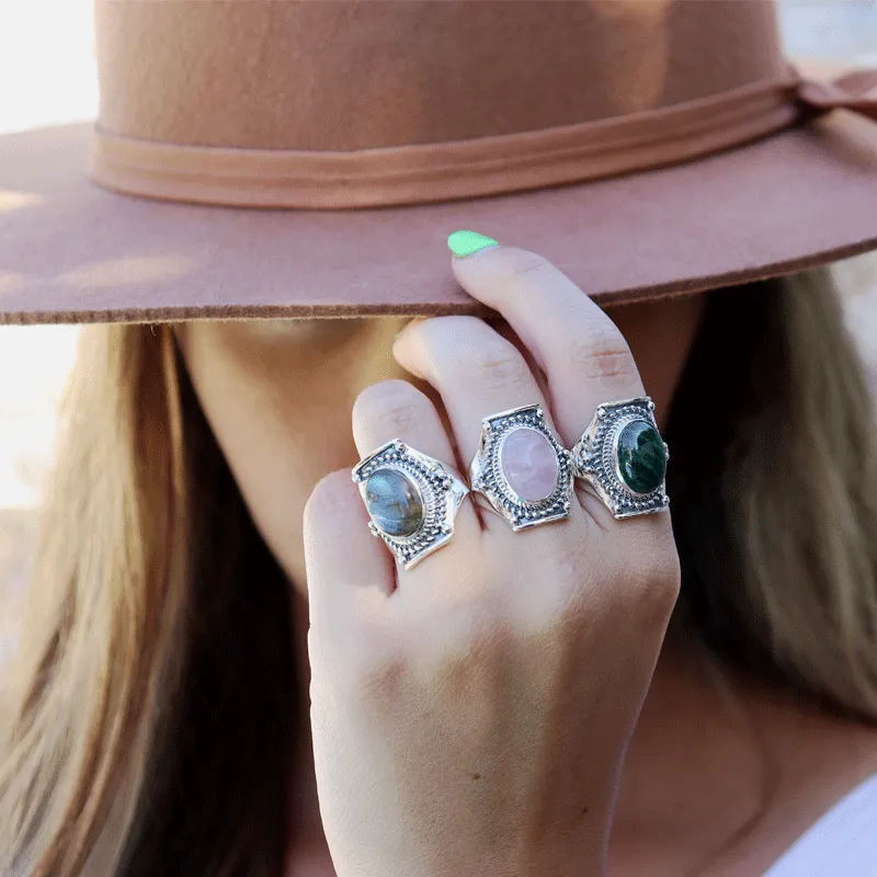 Saddle Malachite Bohemian Ring