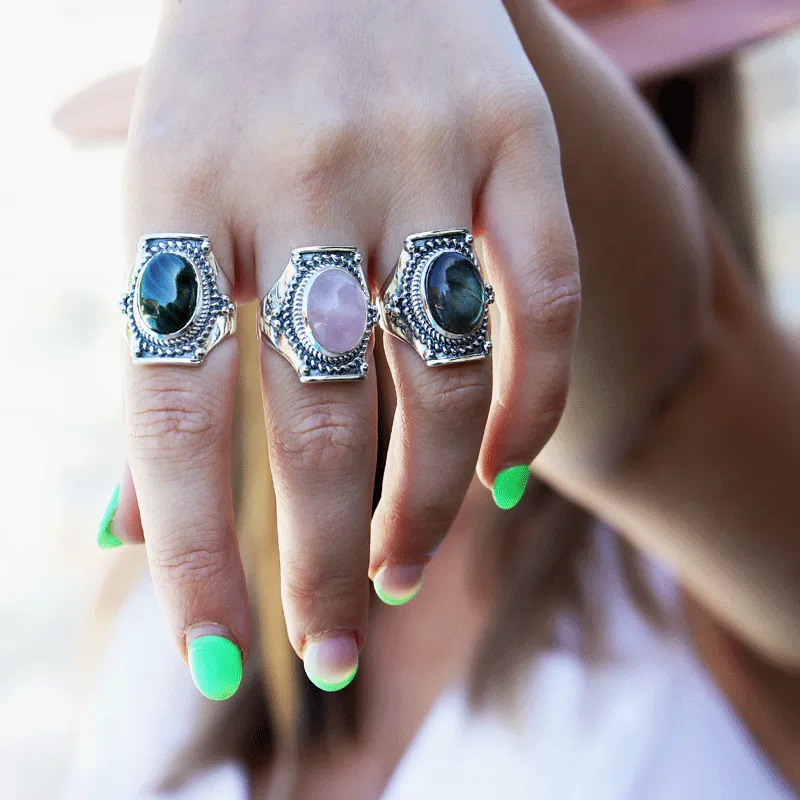 Saddle Malachite Bohemian Ring