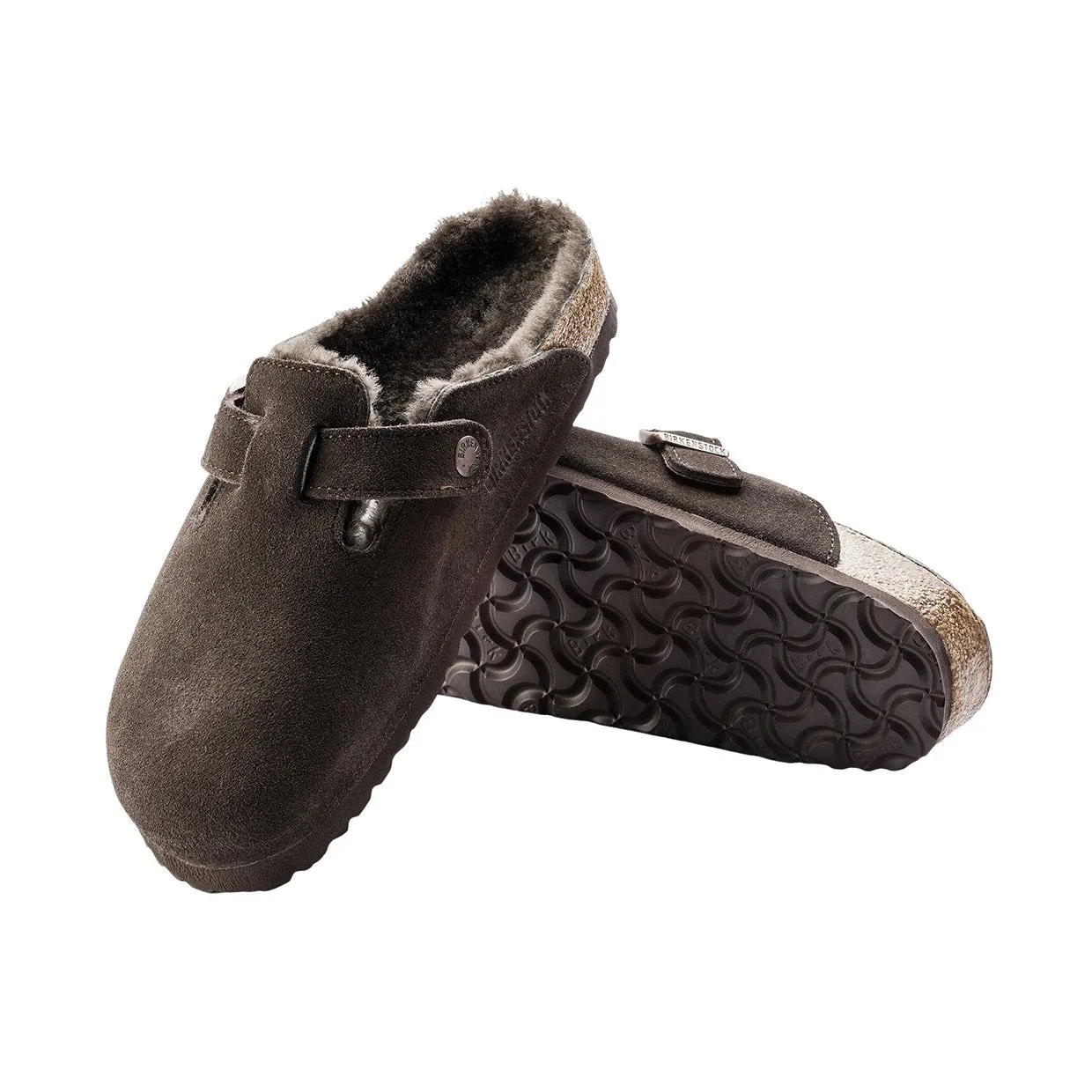 Sandali Birkenstock Boston Shearling Marrone Mocha