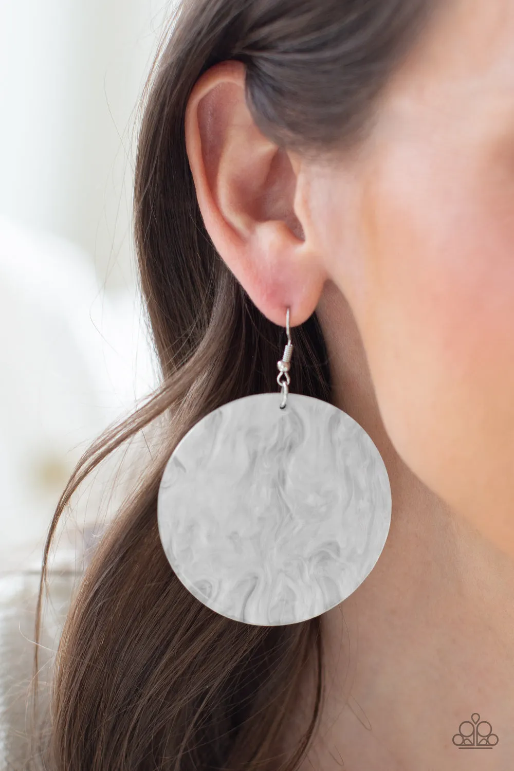 SEA Where It Goes White-Earrings