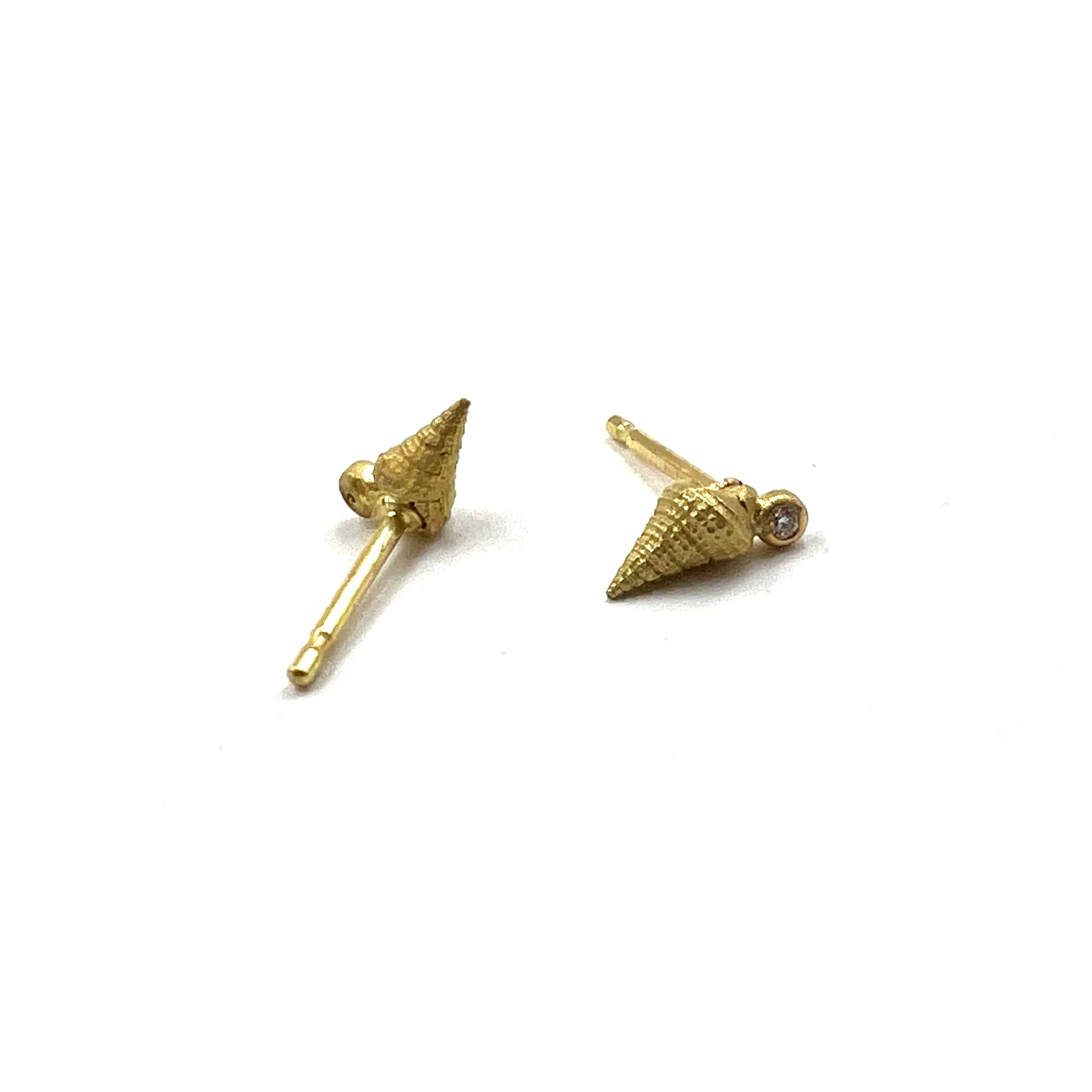 Shell Diamond Studs