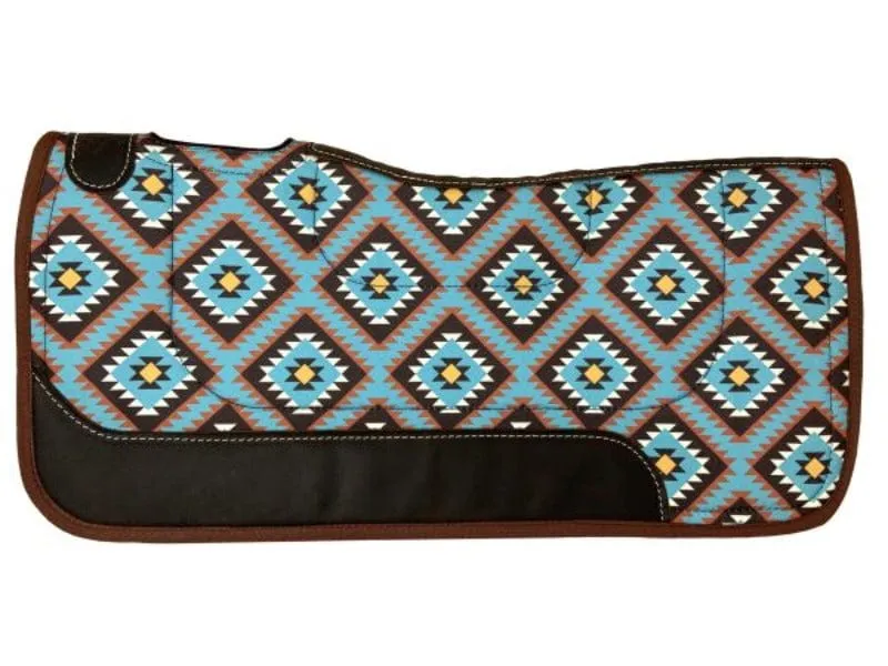 Showman Contoured Saddle Pad 31in x 32in Felt Bottom Teal