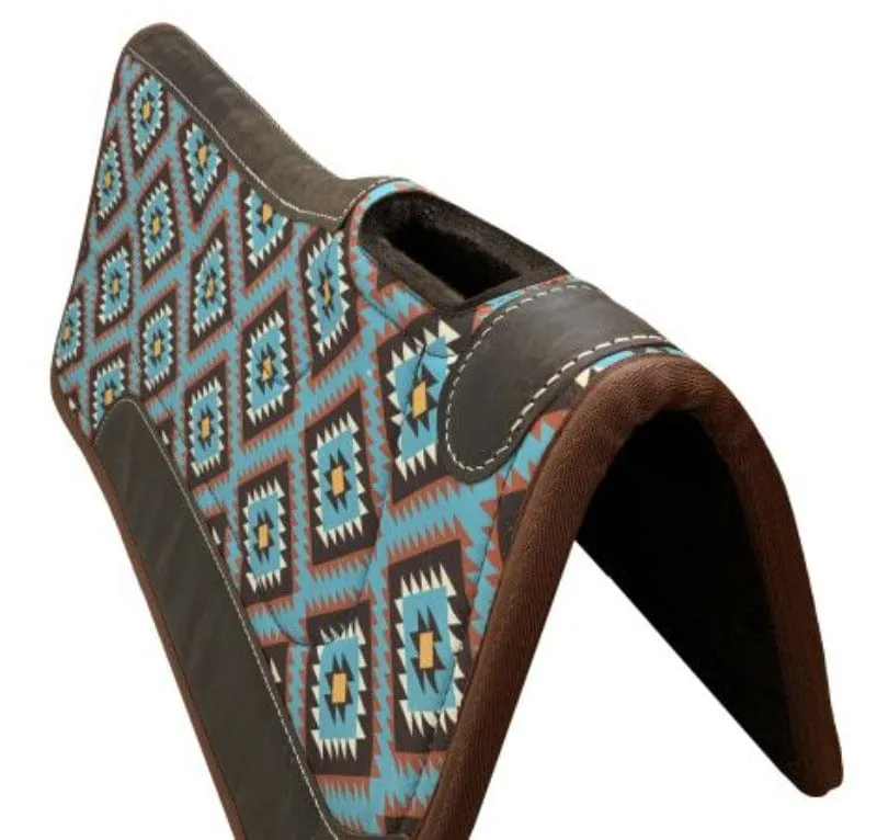 Showman Contoured Saddle Pad 31in x 32in Felt Bottom Teal