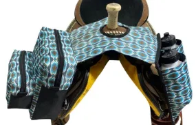 Showman Horn Bag Blue Aztec