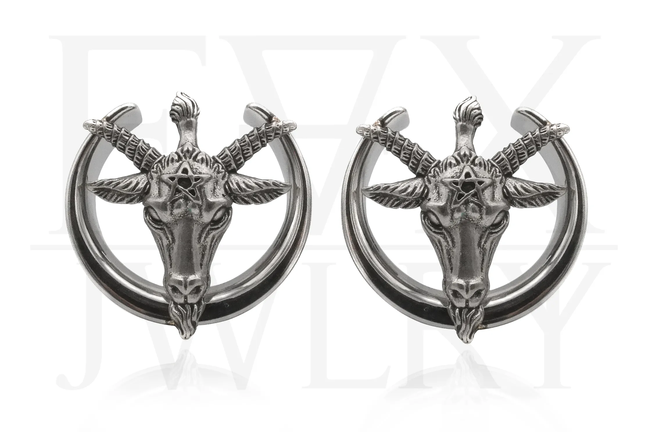 Silver Baphomet Saddle Spreaders