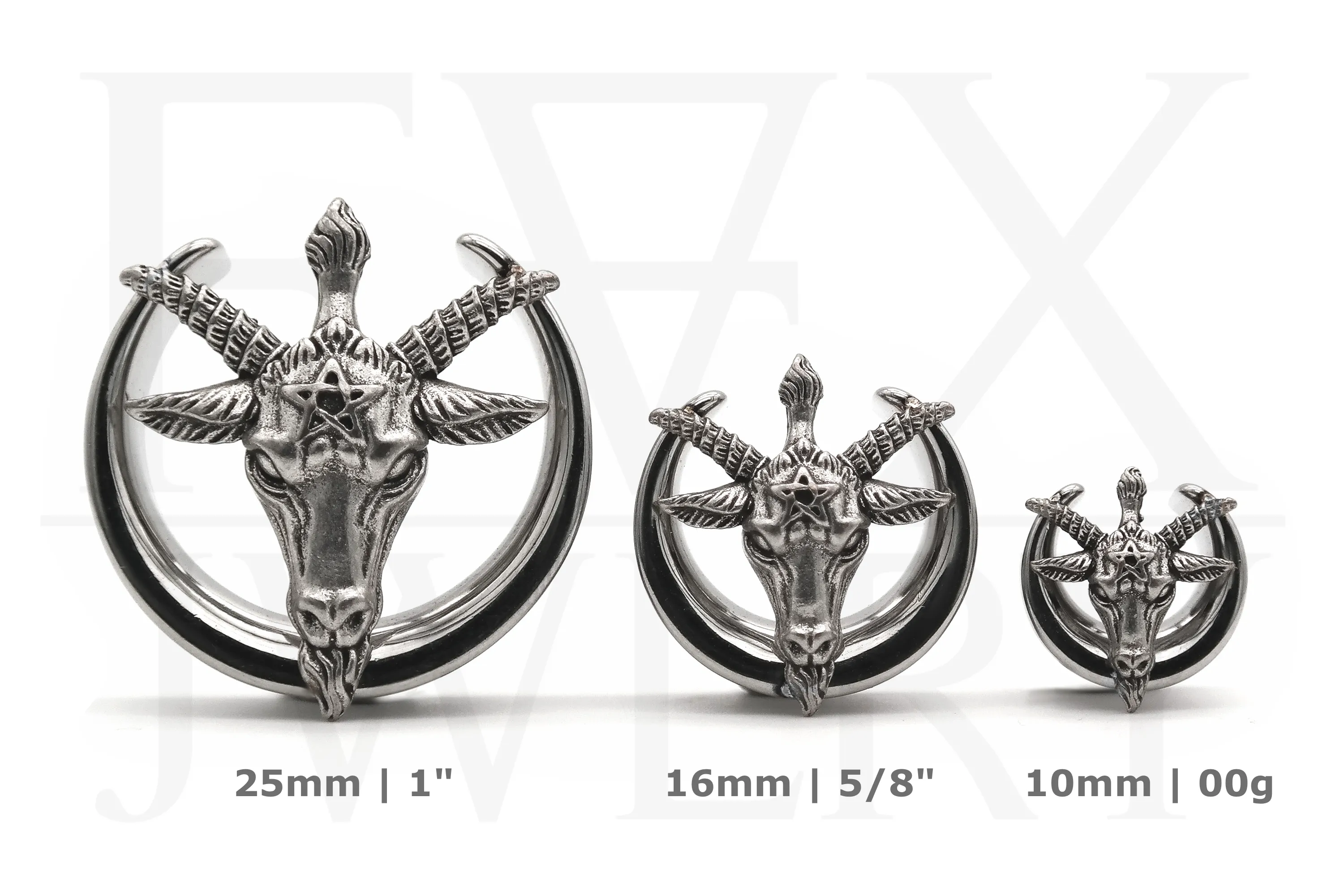 Silver Baphomet Saddle Spreaders