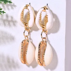 Summer Fashion Puka Shell Pendants Drop Earrings