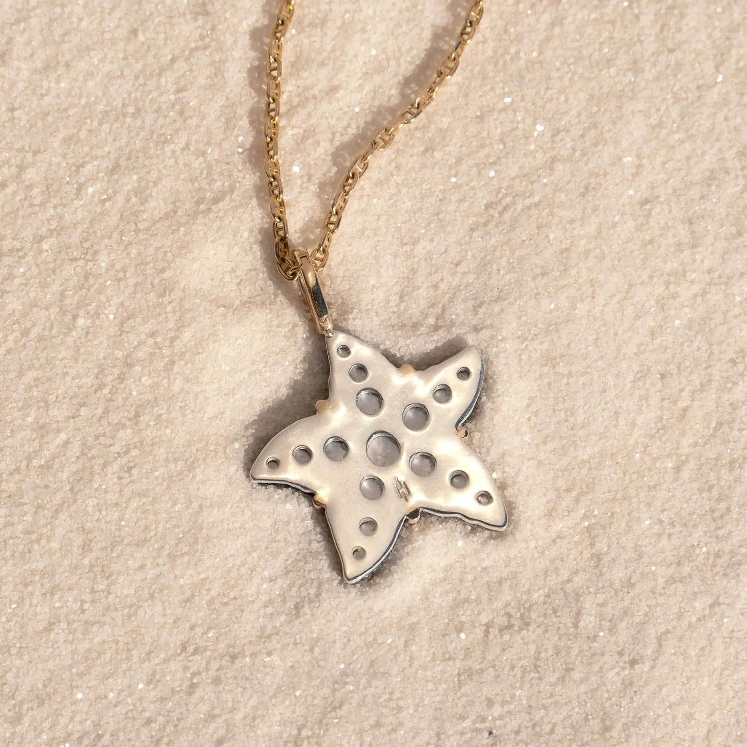 The Starfish Pendant in 14K Gold and Black Mother of Pearl - LIMITED EDITION