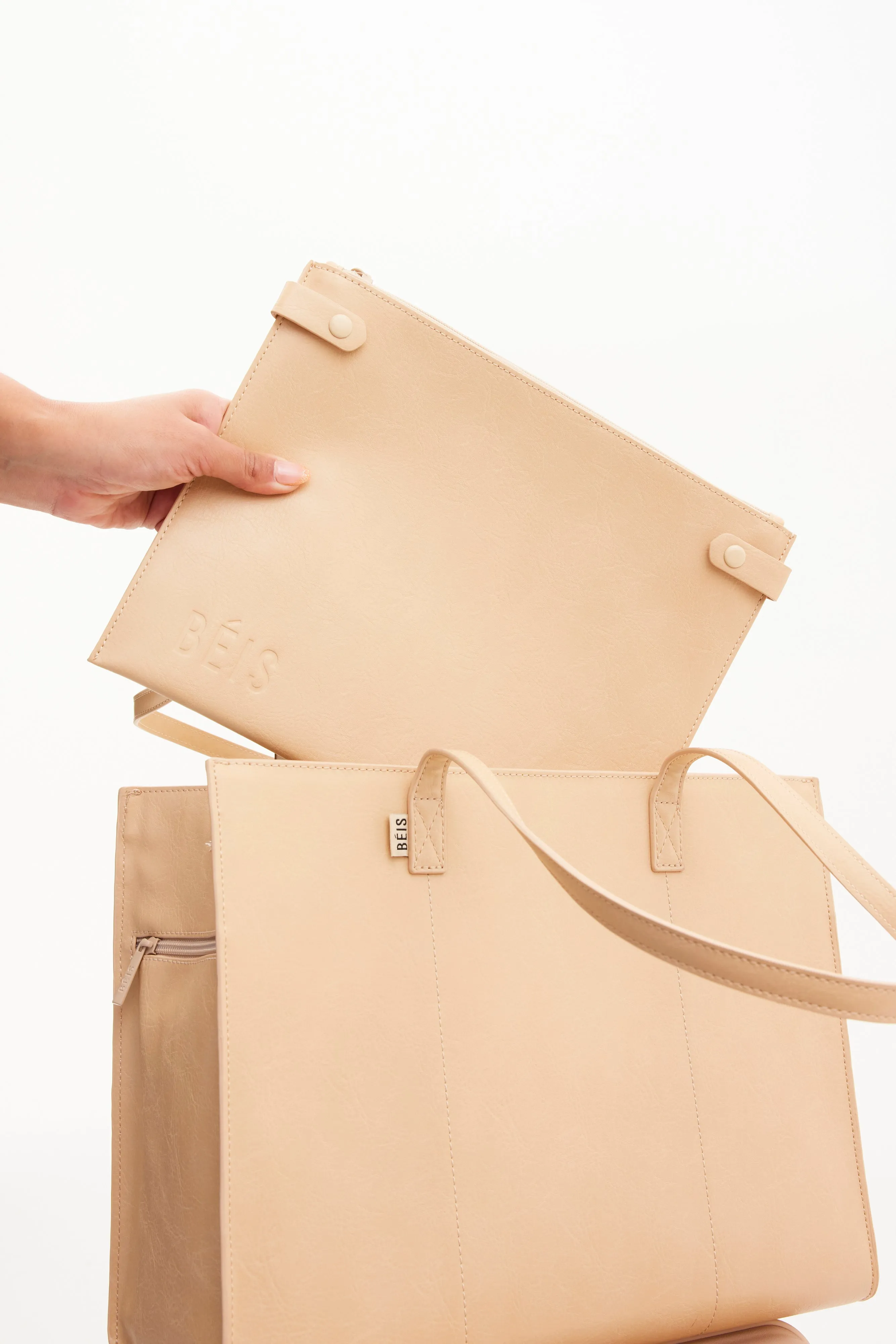 The Work Tote in Beige