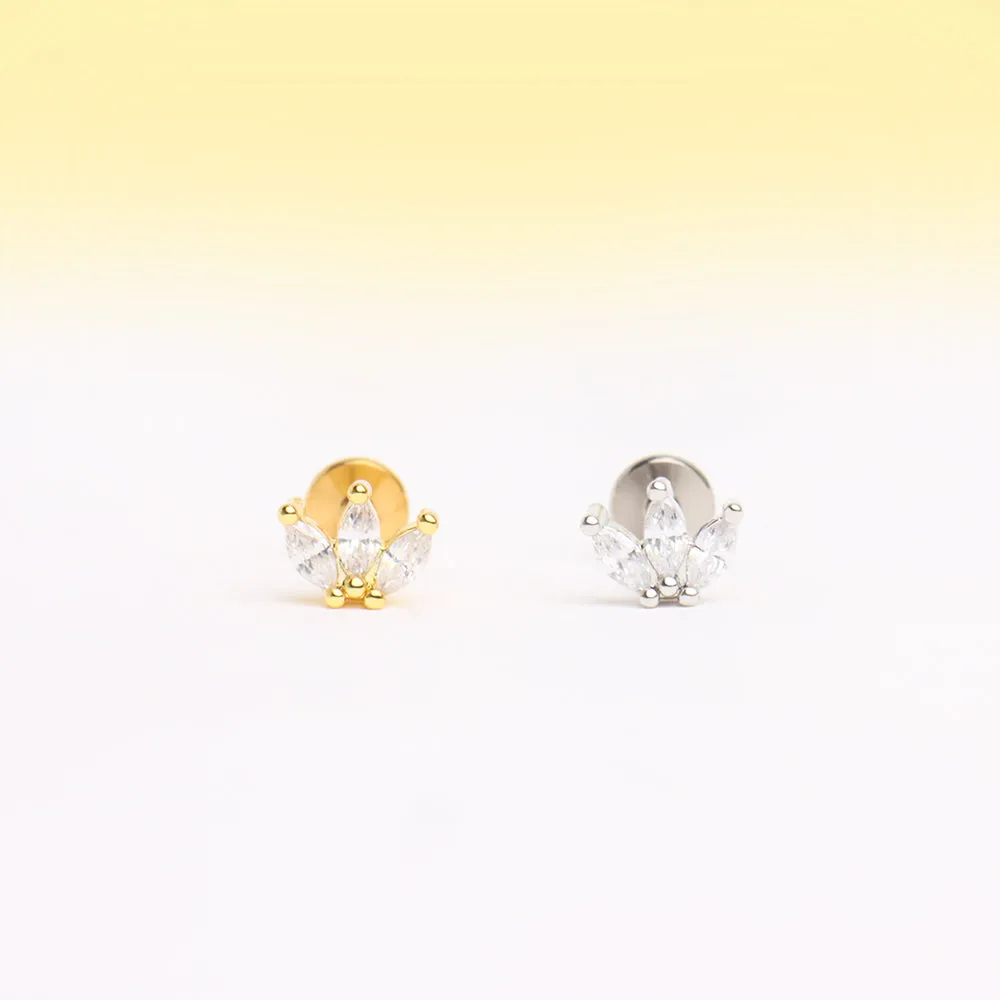 Titanium Marquise Stud