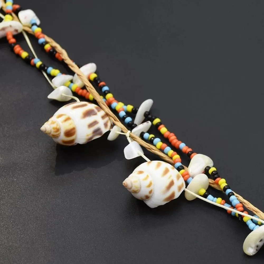 Unique Bohemian Ethnic Statement Puka Shell Necklace