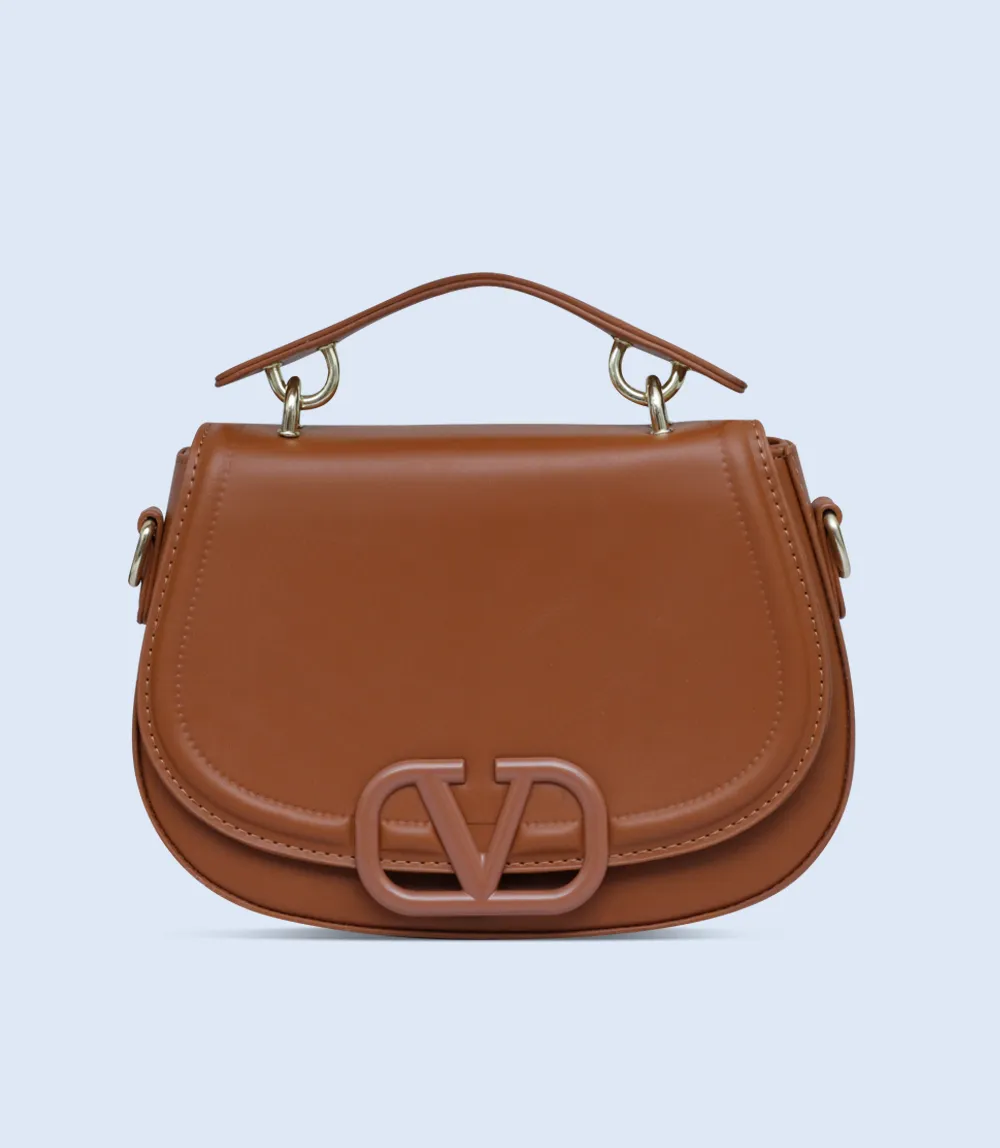 WB2689-BROWN-Women Trendy Bag